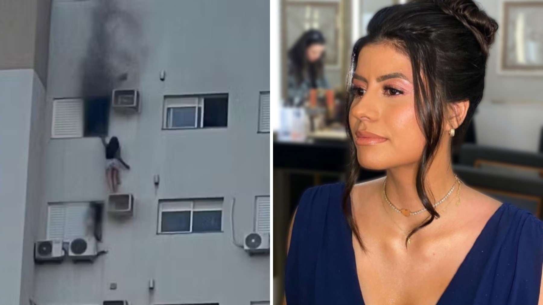 Advogada resgata mãe e primo de incêndio em prédio no Paraná